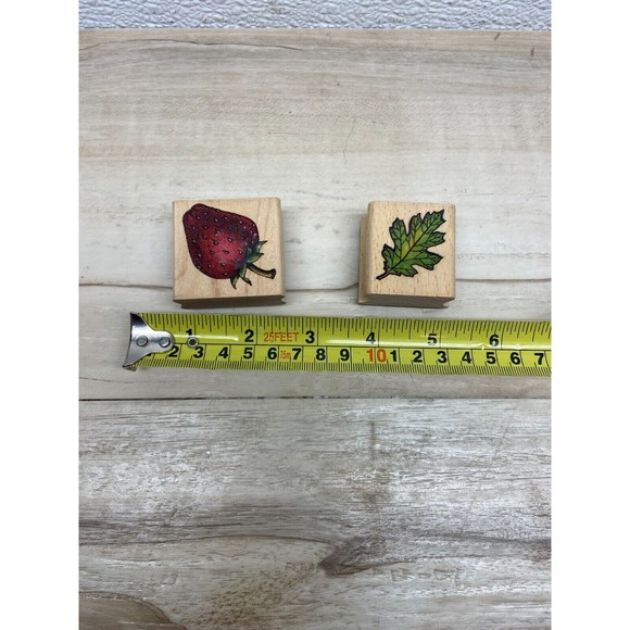 Wood Mounted Rubber Stamps Set Of 4 - Picture 7 of 8